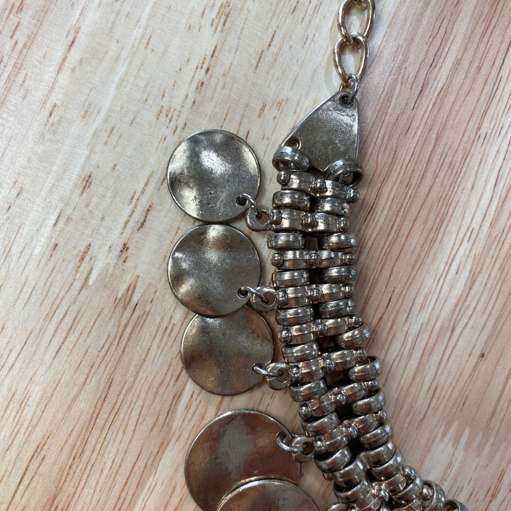 Gold Disc Boho Chain Necklace - Picture 3 of 9
